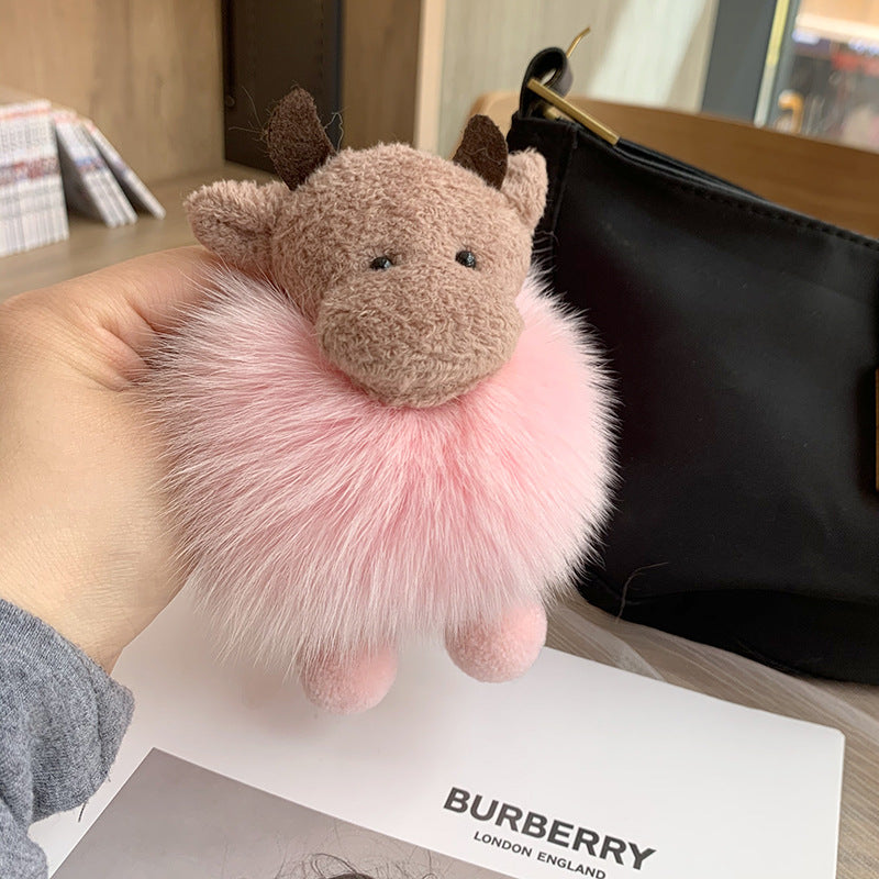 Wholesale Cute Cow Plush Keychain